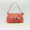 Chloe Lily Shoulder Bag Leather Pink Gold Auth BA2328-12