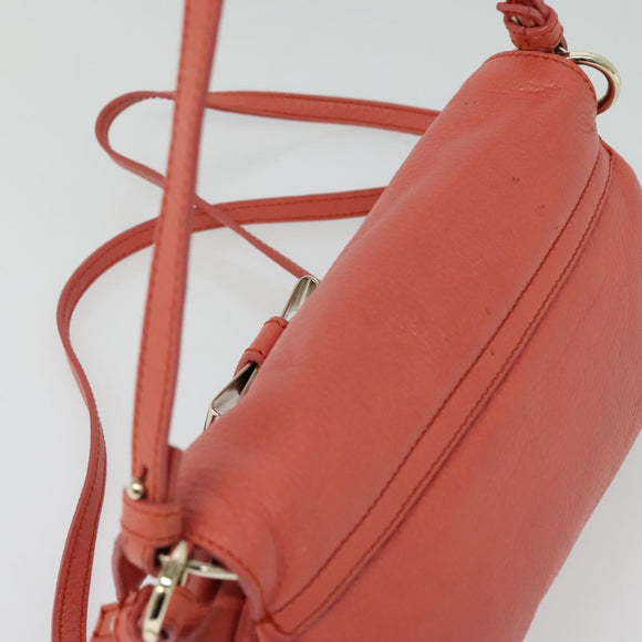 Chloe Lily Shoulder Bag Leather Pink Gold Auth BA2328