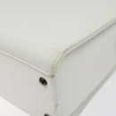 CHANEL Shoulder Bag Caviar Skin White CC Auth BA2340-8