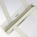 CHANEL Shoulder Bag Caviar Skin White CC Auth BA2340-6