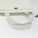 CHANEL Shoulder Bag Caviar Skin White CC Auth BA2340-7