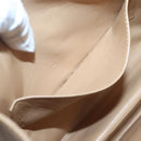 CHANEL Shoulder Bag Caviar Skin Beige Gold CC Auth BA2341-19