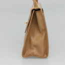 CHANEL Shoulder Bag Caviar Skin Beige Gold CC Auth BA2341-5