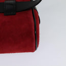 GUCCI Waist Bag Suede Red Gold 517076 Auth BA2345-16