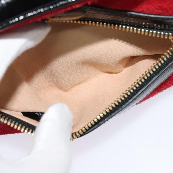 GUCCI Waist Bag Suede Red Gold 517076 Auth BA2345