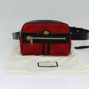 GUCCI Waist Bag Suede Red Gold 517076 Auth BA2345-12