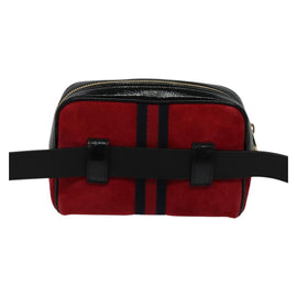 GUCCI Waist Bag Suede Red Gold 517076 Auth BA2345 - 0