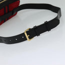 GUCCI Waist Bag Suede Red Gold 517076 Auth BA2345-7