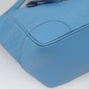 GUCCI Micro GG Canvas Guccissima Bag Leather Outlet Blue Gold 448241 Auth BA2347-18