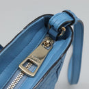 GUCCI Micro GG Canvas Guccissima Bag Leather Outlet Blue Gold 448241 Auth BA2347-10
