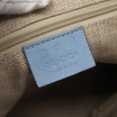 GUCCI Micro GG Canvas Guccissima Bag Leather Outlet Blue Gold 448241 Auth BA2347-19