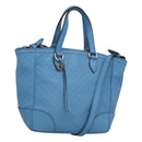 GUCCI Micro GG Canvas Guccissima Bag Leather Outlet Blue Gold 448241 Auth BA2347-1