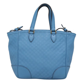 GUCCI Micro GG Canvas Guccissima Bag Leather Outlet Blue Gold 448241 Auth BA2347 - 0