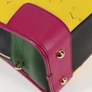 LOEWE Anagram Amazona 36 Hand Bag Leather Yellow Gold Auth BA2348M-9