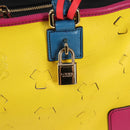 LOEWE Anagram Amazona 36 Hand Bag Leather Yellow Gold Auth BA2348M-17