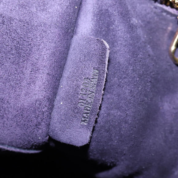 LOEWE Anagram Amazona 36 Hand Bag Leather Yellow Gold Auth BA2348M