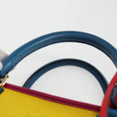 LOEWE Anagram Amazona 36 Hand Bag Leather Yellow Gold Auth BA2348M-8