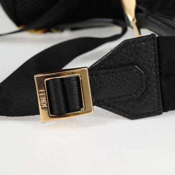 FENDI Zucca Canvas FENDACE Versace Collaboration Backpack Black Auth BA2349A