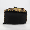 FENDI Zucca Canvas FENDACE Versace Collaboration Backpack Black Auth BA2349A-5