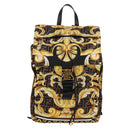 FENDI Zucca Canvas FENDACE Versace Collaboration Backpack Black Auth BA2349A-13