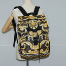 FENDI Zucca Canvas FENDACE Versace Collaboration Backpack Black Auth BA2349A-30