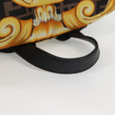 FENDI Zucca Canvas FENDACE Versace Collaboration Backpack Black Auth BA2349A-7