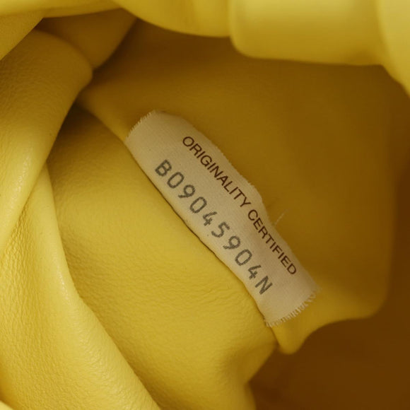 BOTTEGAVENETA The Shoulder Pouch Shoulder Bag Leather Yellow 610524 Auth BA2351M