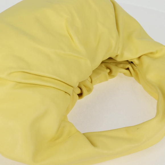 BOTTEGAVENETA The Shoulder Pouch Shoulder Bag Leather Yellow 610524 Auth BA2351M