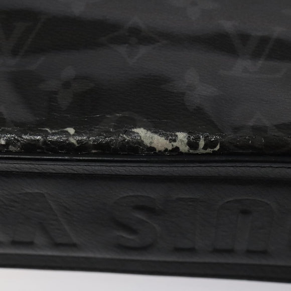 LOUIS VUITTON Eclipse Glaze Pochette Cosmos Clutch Bag M63373 LV Auth BA2380