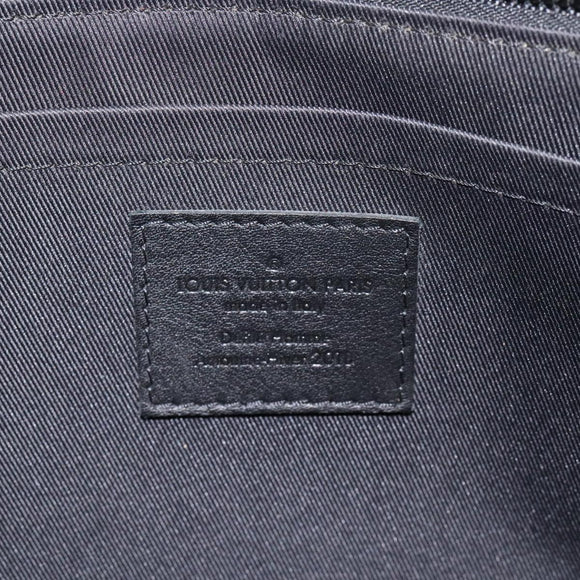 LOUIS VUITTON Eclipse Glaze Pochette Cosmos Clutch Bag M63373 LV Auth BA2380