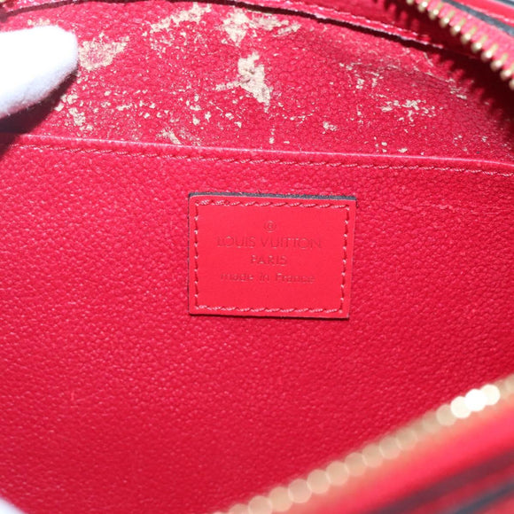LOUIS VUITTON Epi Dauphine MM Pouch Red M48457 LV Auth BA2387