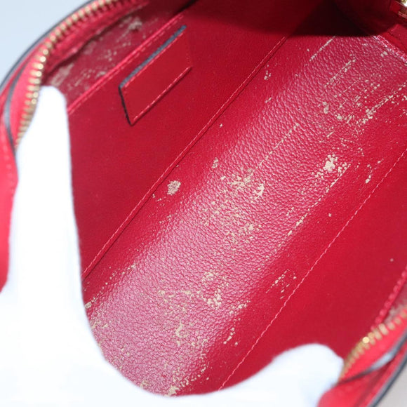 LOUIS VUITTON Epi Dauphine MM Pouch Red M48457 LV Auth BA2387
