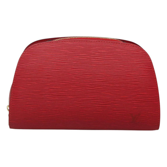 LOUIS VUITTON Epi Dauphine MM Pouch Red M48457 LV Auth BA2387