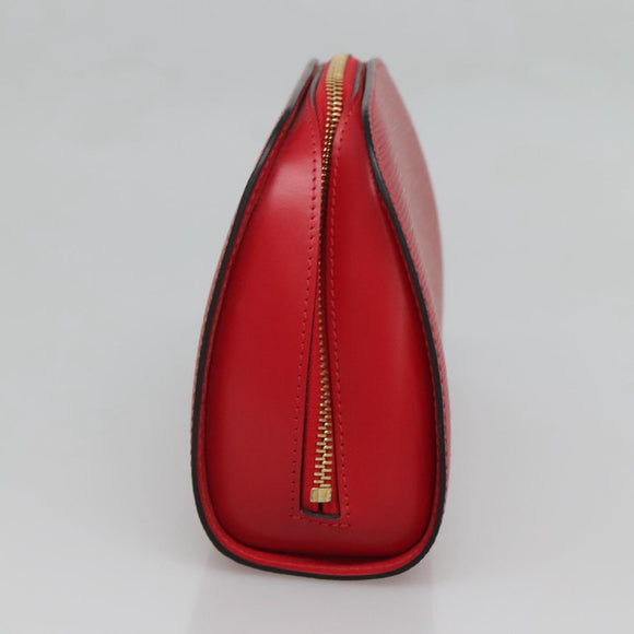 LOUIS VUITTON Epi Dauphine MM Pouch Red M48457 LV Auth BA2387