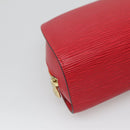 LOUIS VUITTON Epi Dauphine MM Pouch Red M48457 LV Auth BA2387-14