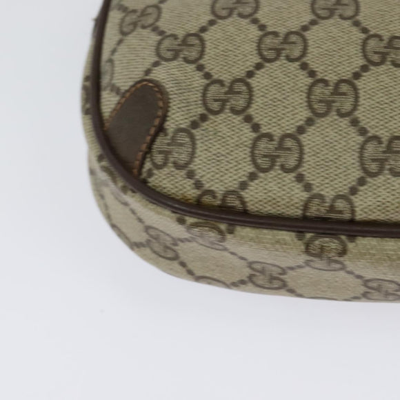 GUCCI GG Supreme Web Sherry Line Bag PVC Beige Gold Red 89 02 066 Auth BA2391