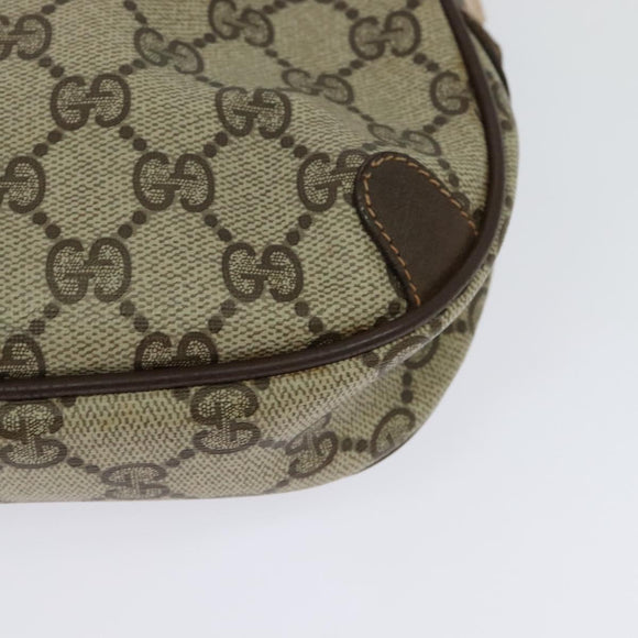 GUCCI GG Supreme Web Sherry Line Bag PVC Beige Gold Red 89 02 066 Auth BA2391