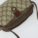 GUCCI GG Supreme Web Sherry Line Bag PVC Beige Gold Red 89 02 066 Auth BA2391-6