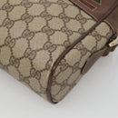 GUCCI GG Supreme Web Sherry Line Bag PVC Beige Gold Red 56 02 088 Auth BA2392-14
