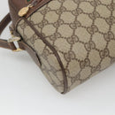 GUCCI GG Supreme Web Sherry Line Bag PVC Beige Gold Red 56 02 088 Auth BA2392-15