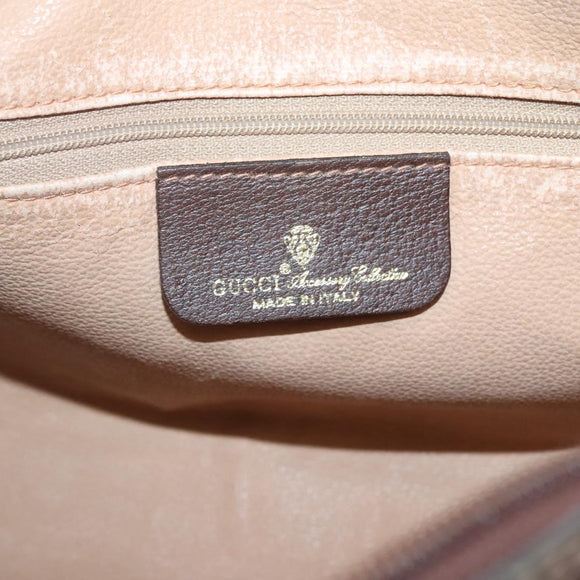 GUCCI GG Supreme Web Sherry Line Bag PVC Beige Gold Red 56 02 088 Auth BA2392