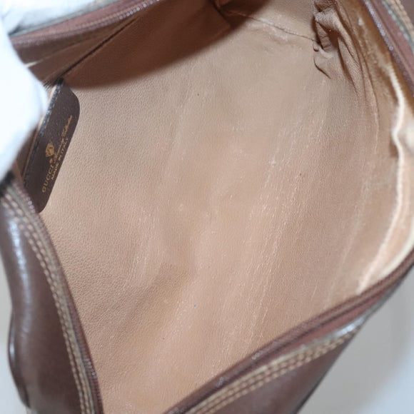 GUCCI GG Supreme Web Sherry Line Bag PVC Beige Gold Red 56 02 088 Auth BA2392