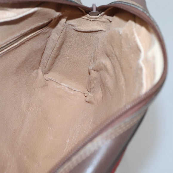 GUCCI GG Supreme Web Sherry Line Bag PVC Beige Gold Red 56 02 088 Auth BA2392