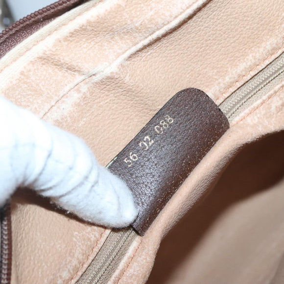 GUCCI GG Supreme Web Sherry Line Bag PVC Beige Gold Red 56 02 088 Auth BA2392