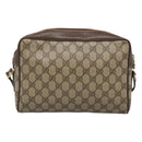 GUCCI GG Supreme Web Sherry Line Bag PVC Beige Gold Red 56 02 088 Auth BA2392-2