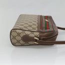 GUCCI GG Supreme Web Sherry Line Bag PVC Beige Gold Red 56 02 088 Auth BA2392-3