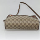 GUCCI GG Supreme Web Sherry Line Bag PVC Beige Gold Red 56 02 088 Auth BA2392-5