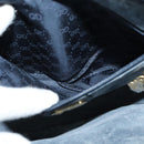 GUCCI Micro GG Supreme Shoulder Bag PVC Navy Gold Auth BA2395-20