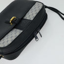 GUCCI Micro GG Supreme Shoulder Bag PVC Navy Gold Auth BA2395-6