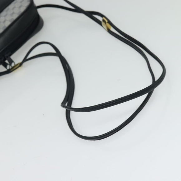 GUCCI Micro GG Supreme Shoulder Bag PVC Navy Gold Auth BA2395